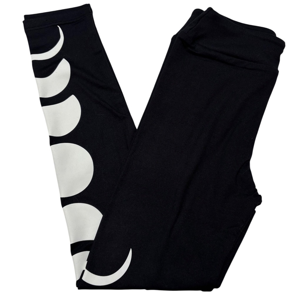 LuLaRoe Girls Leggings L/XL Sizes 8-14 Black Moon Phases Halloween 2025 Kids NWT